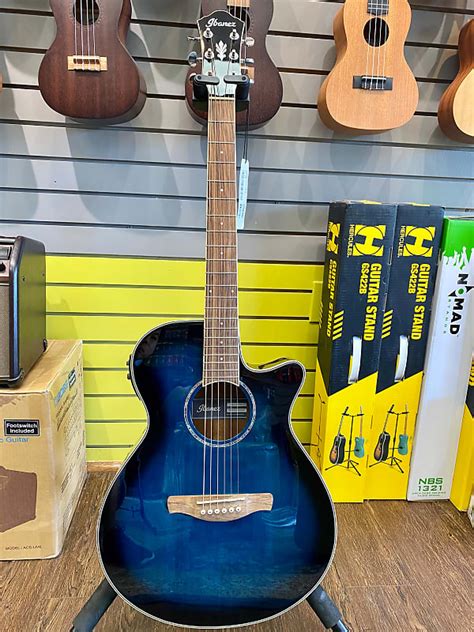 Ibanez AEG10II Cutaway Acoustic-Electric Guitar Trans Blue | Reverb