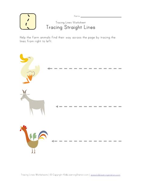 Kids Draw Lines Worksheet | Kids Learning Station