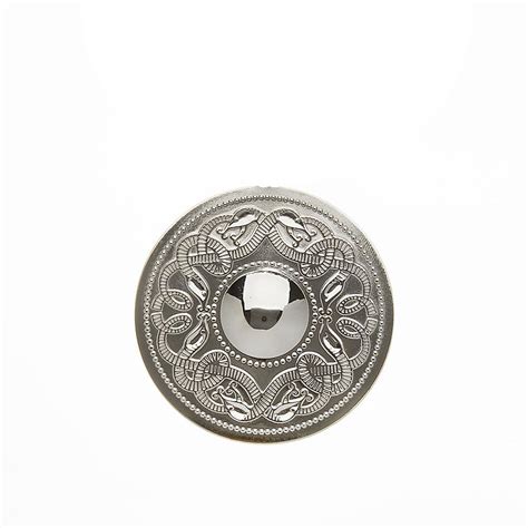 Silver Celtic Warrior Brooch-Plain - The Kilt Lady