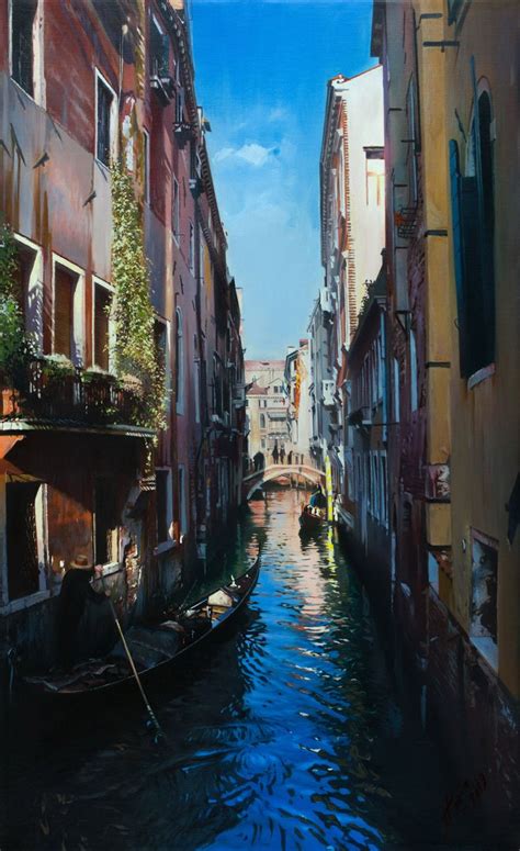 Venice canal – Sorin's realistic oil paintings