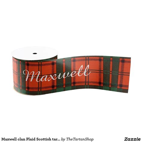 Maxwell clan Plaid Scottish tartan Grosgrain Ribbon | Zazzle.com ...