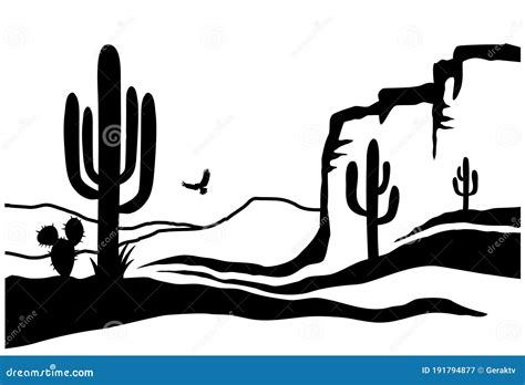 Black White Desert Clipart