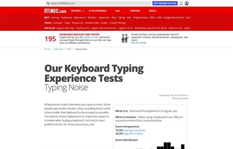 Our Keyboard Typing Experience Tests: Typing Noise - RTINGS.com