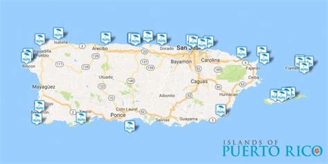 San juan puerto rico map of top beaches - sailgeser