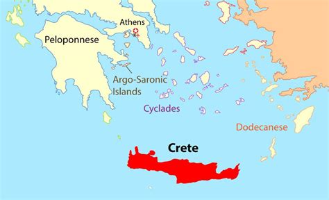 Crete Location Map and Travel Guide