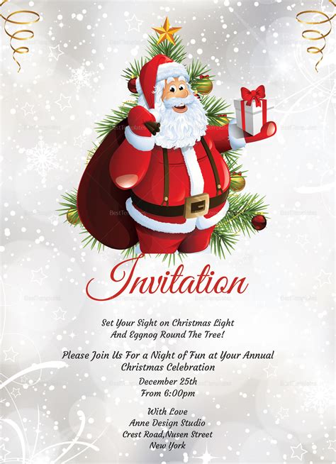 Christmas Dinner Party Invitation Template in Adobe Photoshop