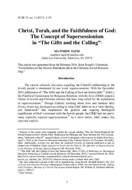 (PDF) Christ, Torah, and the Faithfulness of God: The Concept of ...