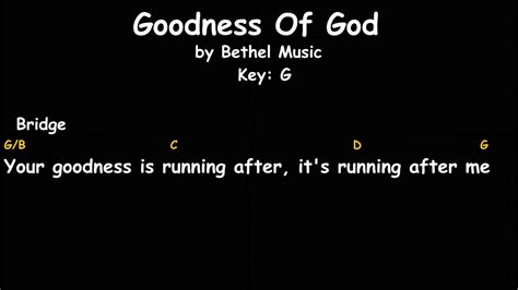 Goodness of God || Bethel Music || Lyrics And Chords || Female Key ...