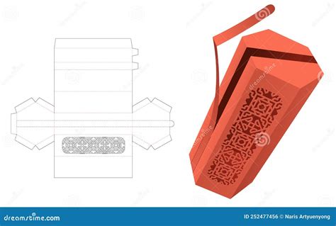 Tall Hexagonal Shaped Box With Tall Hexagonal Shaped Lid Die Cut ...