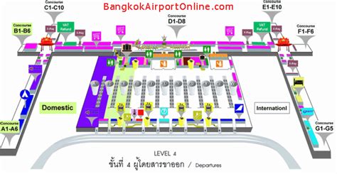 Terminal Map - Level 4 - Departures | Suvarnabhumi Airport | New ...