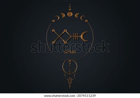 Mystical Sirius Star Symbol Astrology Alphabet Stock Vector (Royalty ...