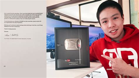 100K Subscriber YouTube Silver Play Button Unboxing! - YouTube