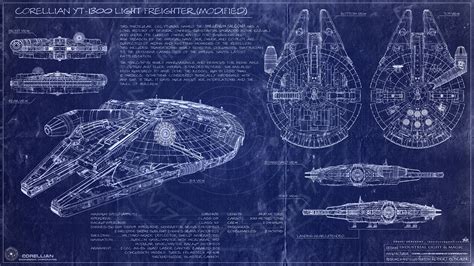 Robert Bonchune - Millenium Falcon Blueprint (Star Wars:A new Hope)