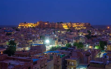 View of Jaisalmer Fort and the City, Rajasthan, India Stock Photo ...