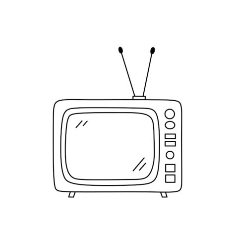 Premium Vector | Retro TV with antennas isolated on white background ...