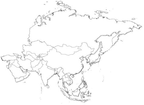 Blank Map Of Asia