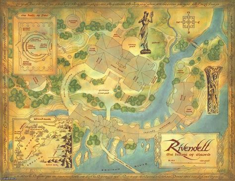 Rivendell. Map | Карта средиземья, Карта, Средиземье