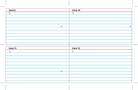 Editable Index Card Template