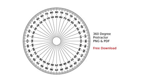 360 Degree Protractor PNG - 360 Degree Protractor PDF