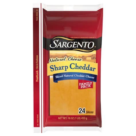 Save on Sargento Sharp Cheddar Cheese Slices Family Pack - 24 ct Order ...