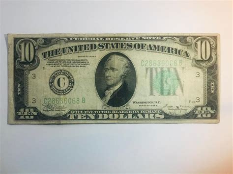 1934 Ten Dollar Bill - Etsy