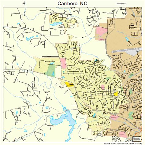 Carrboro North Carolina Street Map 3710620