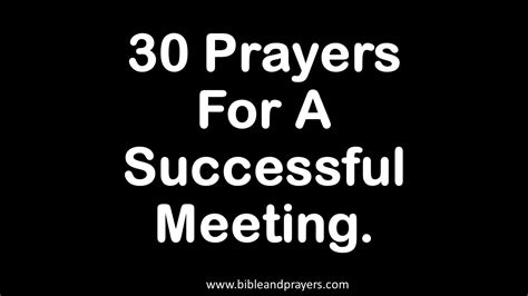 30 Prayers For A Successful Meeting.-Bibleandprayers.com