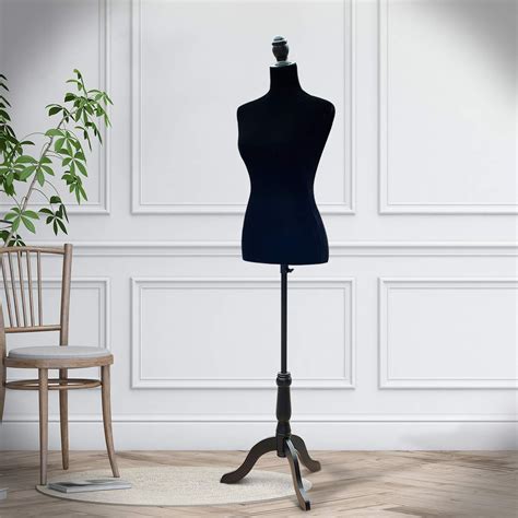 HOMCOM Female Fashion Mannequin Dress Form Torso Dressmaker Stand ...