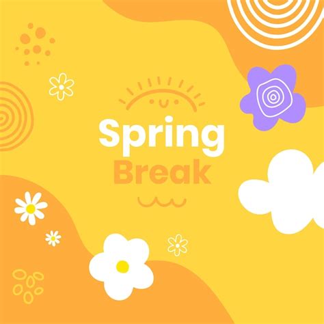 Free Vector | Flat spring break illustration