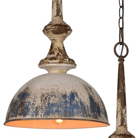 Distressed Metal Pendant Light | | Metal pendant light, Pendant light ...