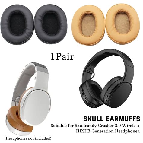 Over-Ear Leather Replacement Ear Cushions, Upgraded Ear Pads Headphone ...