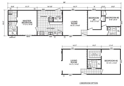 Two Bedroom 2 Bath Single Wide Mobile Home Floor Plans | www.resnooze.com