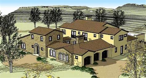 Tuscan Home With Two Courtyards - 16377MD | Architectural Designs ...