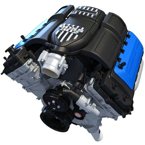 2012 Ford Mustang Boss 302 V8 Engine - 3D Model by 3D Horse