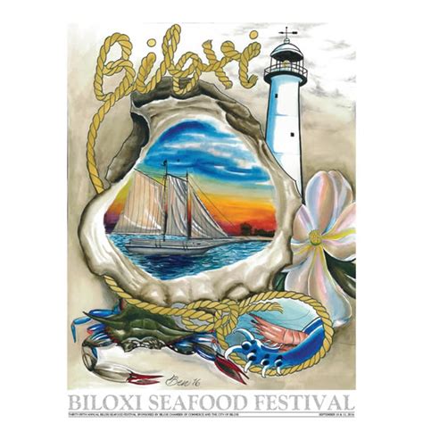 2016 Biloxi Seafood Festival Poster SOLD OUT - Biloxi Chamber of Commerce