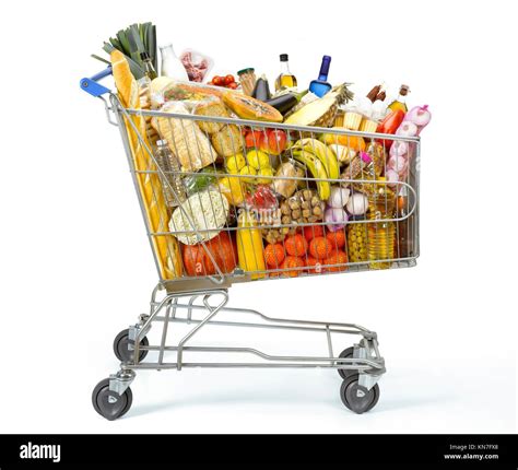 Grocery Cart With Food