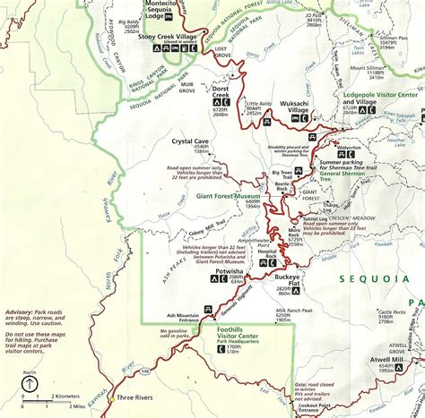 Map of Portion of Sequoia National Park, 2013 | The route of… | Flickr