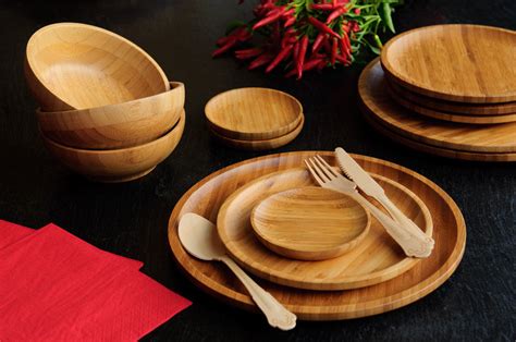 100% Organic Bamboo 3-piece Dinner Set – DishesOnly