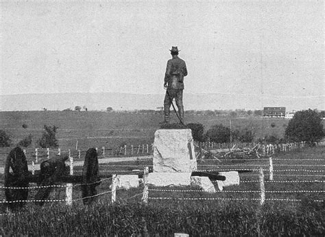 The statue to General John Buford overlooks the scene of action from ...