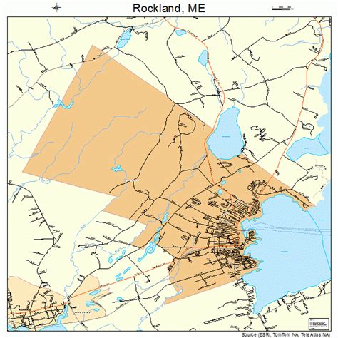 Rockland Maine Street Map 2363590