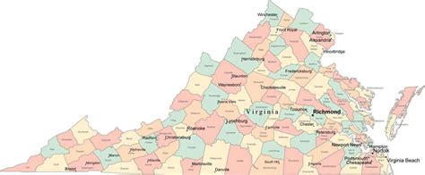 Va Map By County | Hiking In Map