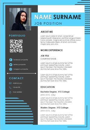 Self Introduction Resume CV Sample Creative Template To Impress ...