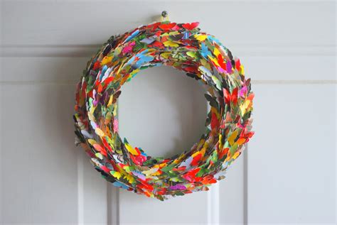 In the Little Yellow House: Paper Butterfly Wreath