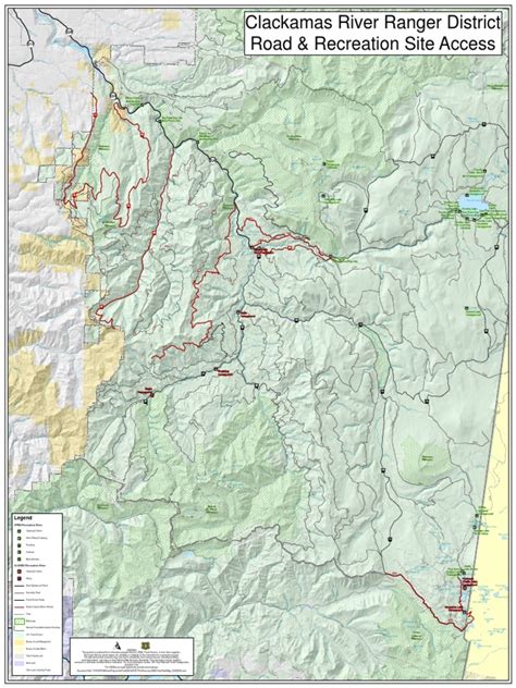 Mount Hood National Forest Map of Closed and Open Roads | PDF