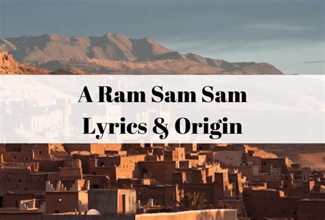 A Ram Sam Sam (Kid's Song): Full Lyrics & Meaning - Dad Fixes Everything