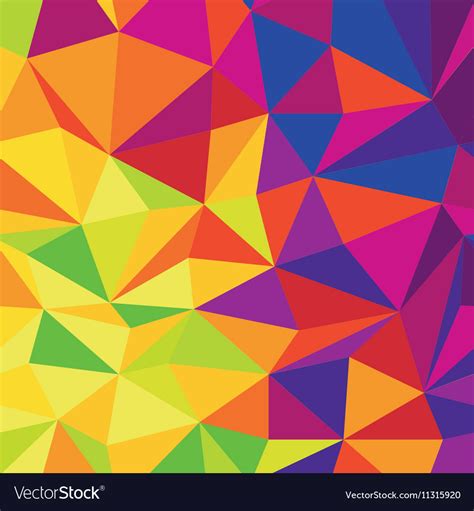 Abstract Low Poly Colorful Background Template Vector Image