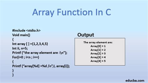 Arrays In C