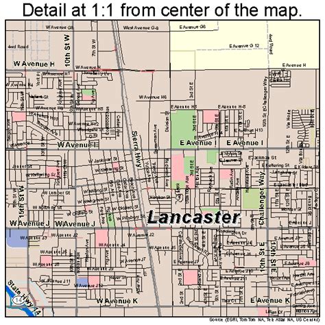 Lancaster California Street Map 0640130