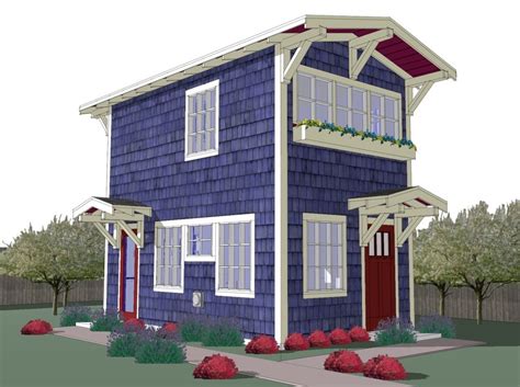 440 Sq. Ft. Tiny Backyard Cottage Plans