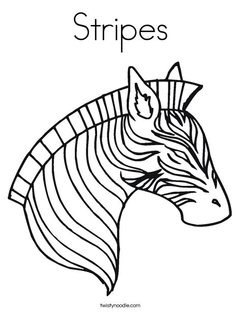 Stripes Coloring Page - Twisty Noodle